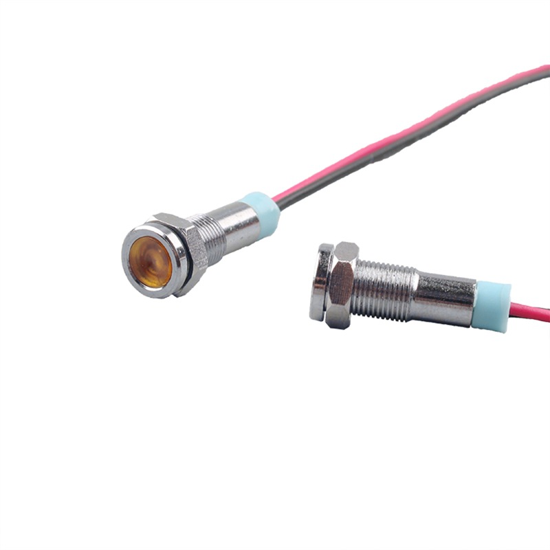 LED metal indicator light signal light 6mm 8mm10mm12mm universal waterproof indicator light 6V 12v 24v 220V