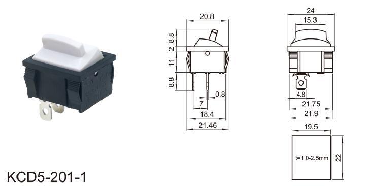 6A250VAC, 10A125VAC ON OFF interruptor oscilante Interruptor oscilante com 4 pinos (8)
