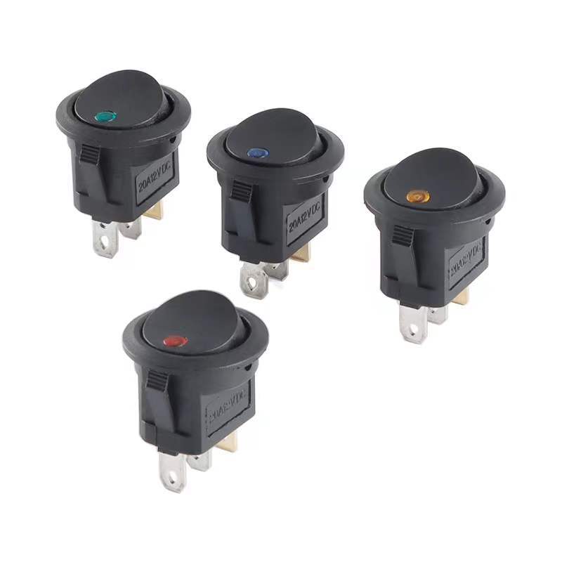 Калиди рокери 6A/250VAC, 10A/125VAC ON OFF Калиди рокери мудаввар бо нуқта