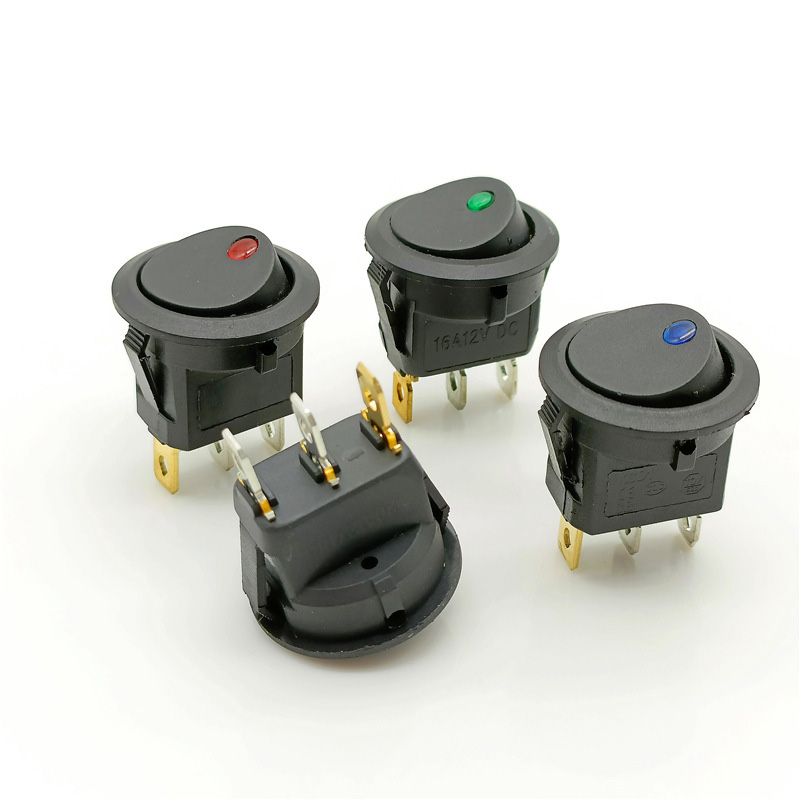 Калиди рокери 6A/250VAC, 10A/125VAC ON OFF Калиди рокери мудаввар бо нуқта