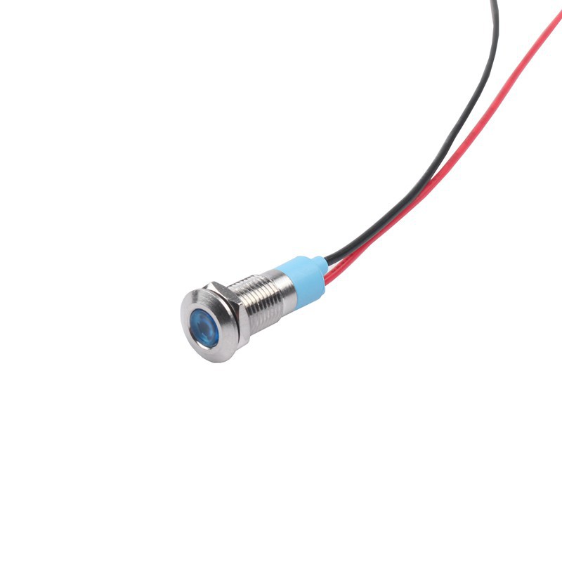 LED metal indicator light signal light 6mm 8mm10mm12mm universal waterproof indicator light 6V 12v 24v 220V