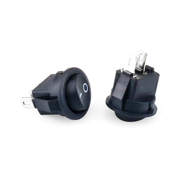 KCD1 20MM Round Rocker Switch With Black Button with 2 Pins