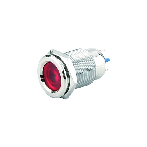 12mm metal indicator light concave power supply working signal fault light LED luminous waterproof indicator light