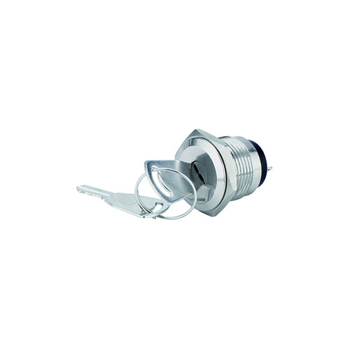 Metal push button switch with key