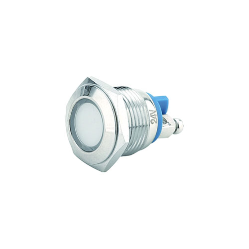 16mm metal indicator light flat power signal fault light LED luminous waterproof indicator light