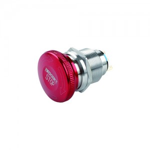 Waterproof stainless steel metal 22mm emergency stop mushroom head button switch anti-accidental power supply round start button switch