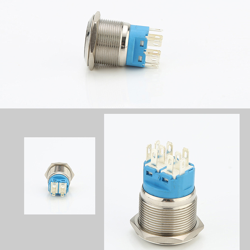 Metal button switch self-locking self-restoring waterproof ring touch switch power button