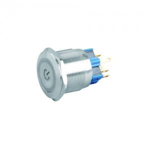 Metal button waterproof switch stainless steel power start switch self-resetting self-locking button