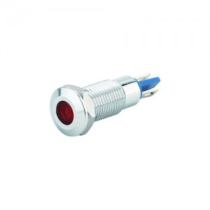 8mm Metal Signal Indicator Waterproof LED High Brightness Blue Green Red 6V/12V/24V/220V
