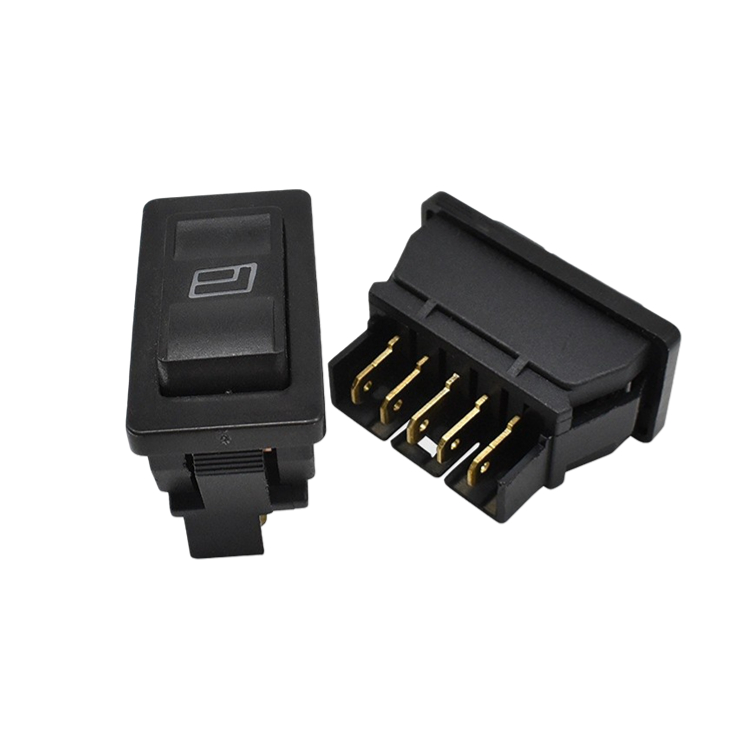 Window regulator switch double-arrow power window switch 5-pin self-reset rocker switch
